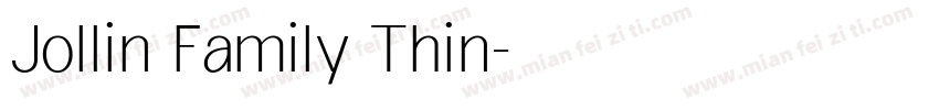 Jollin Family Thin字体转换